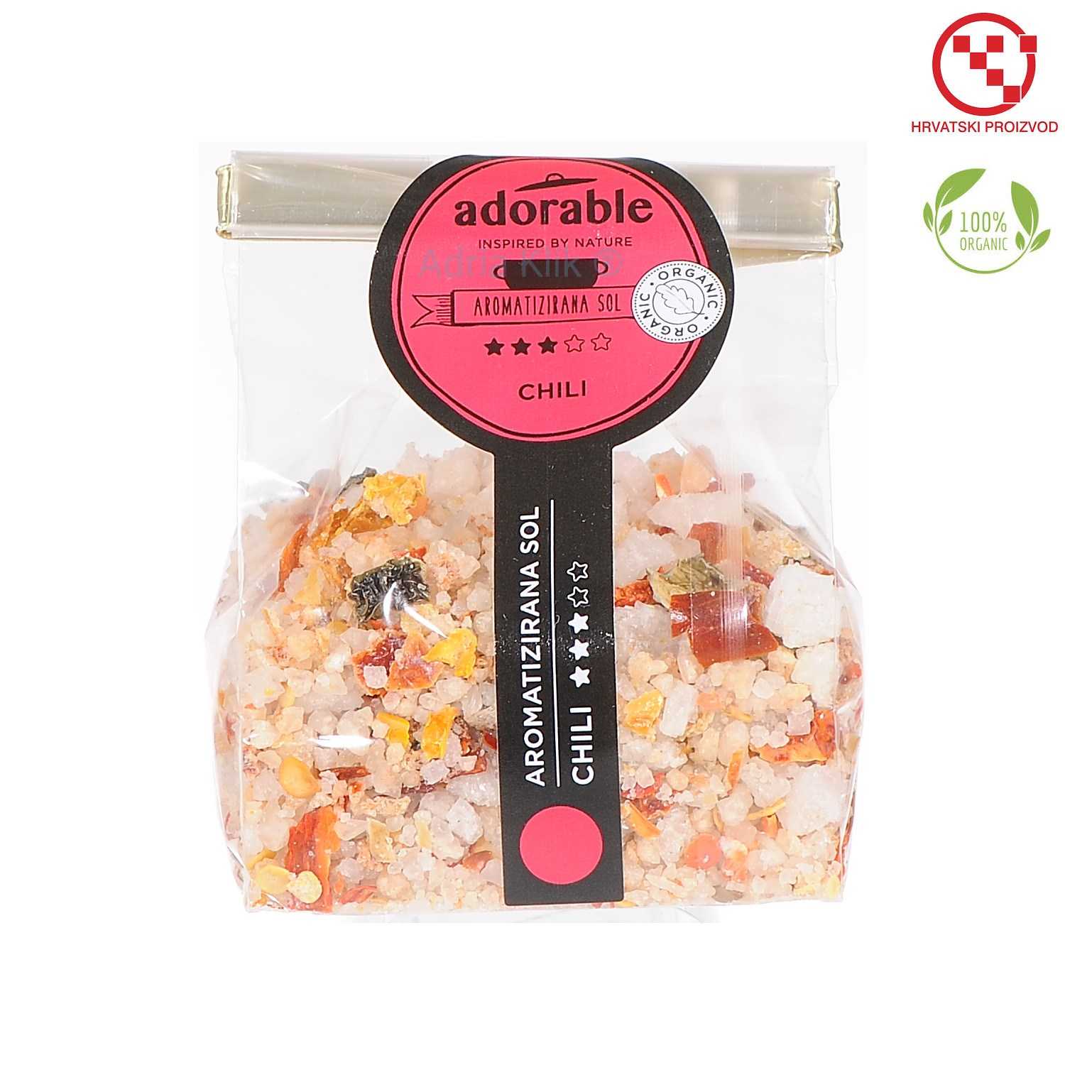 Organic Chili Flavored Salt Bag 90g. Adorable