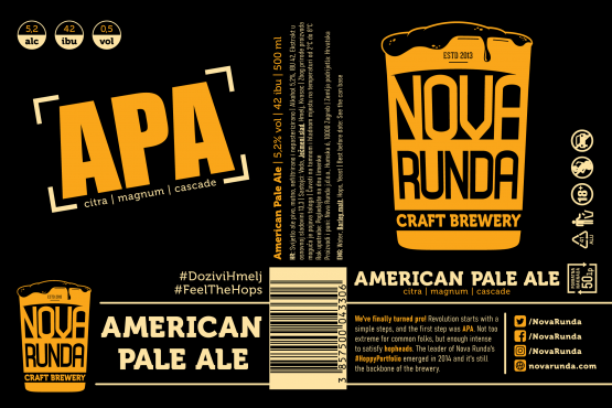 American Pale Ale 0,5l Nova runda Adria Klik Fast Delivery