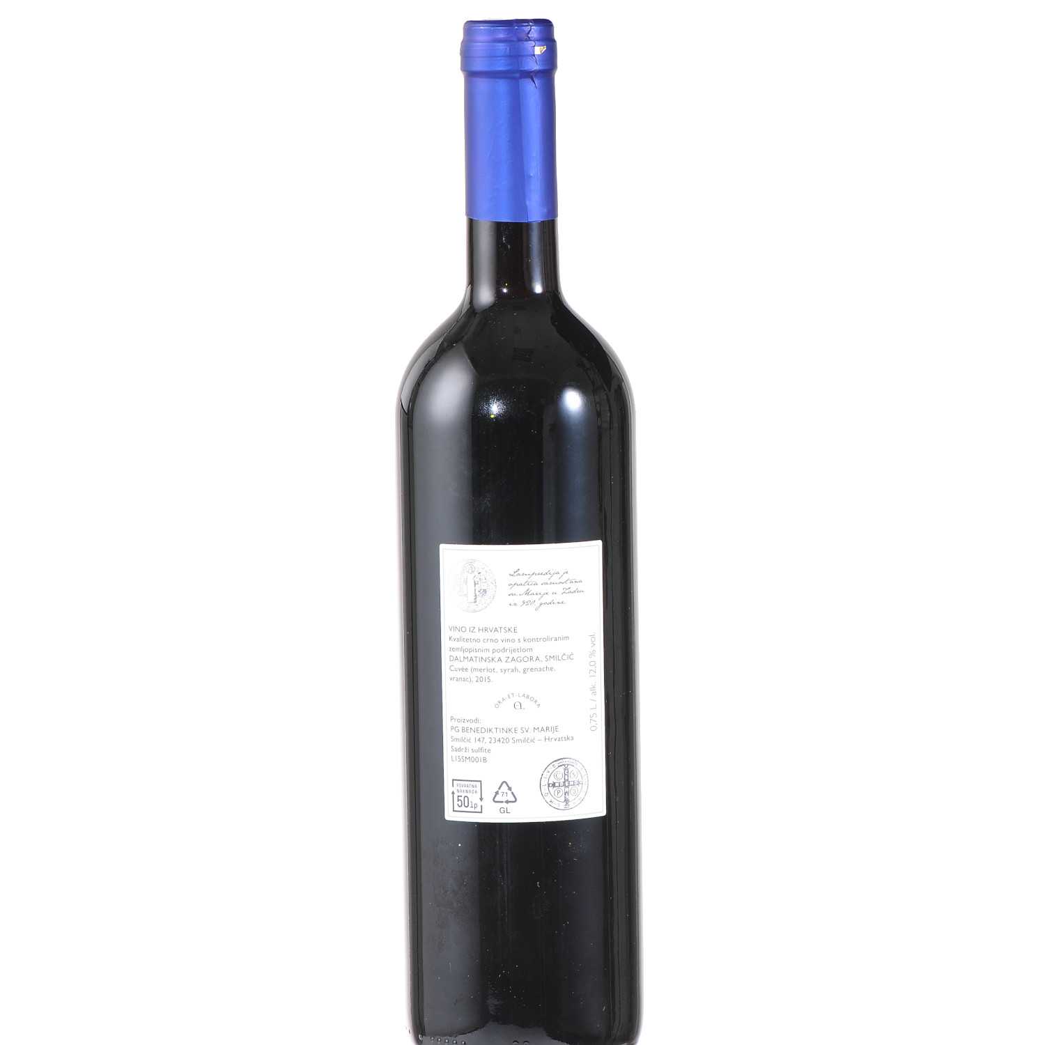 Predivan Cuve Merlota, Syraha, Grenachea i Vranca iz Dalmatinske Zagore, Smilčić. Benediktinke Svete Marije Zadar Adria Klik Webshop Internet dućan Brza dostava