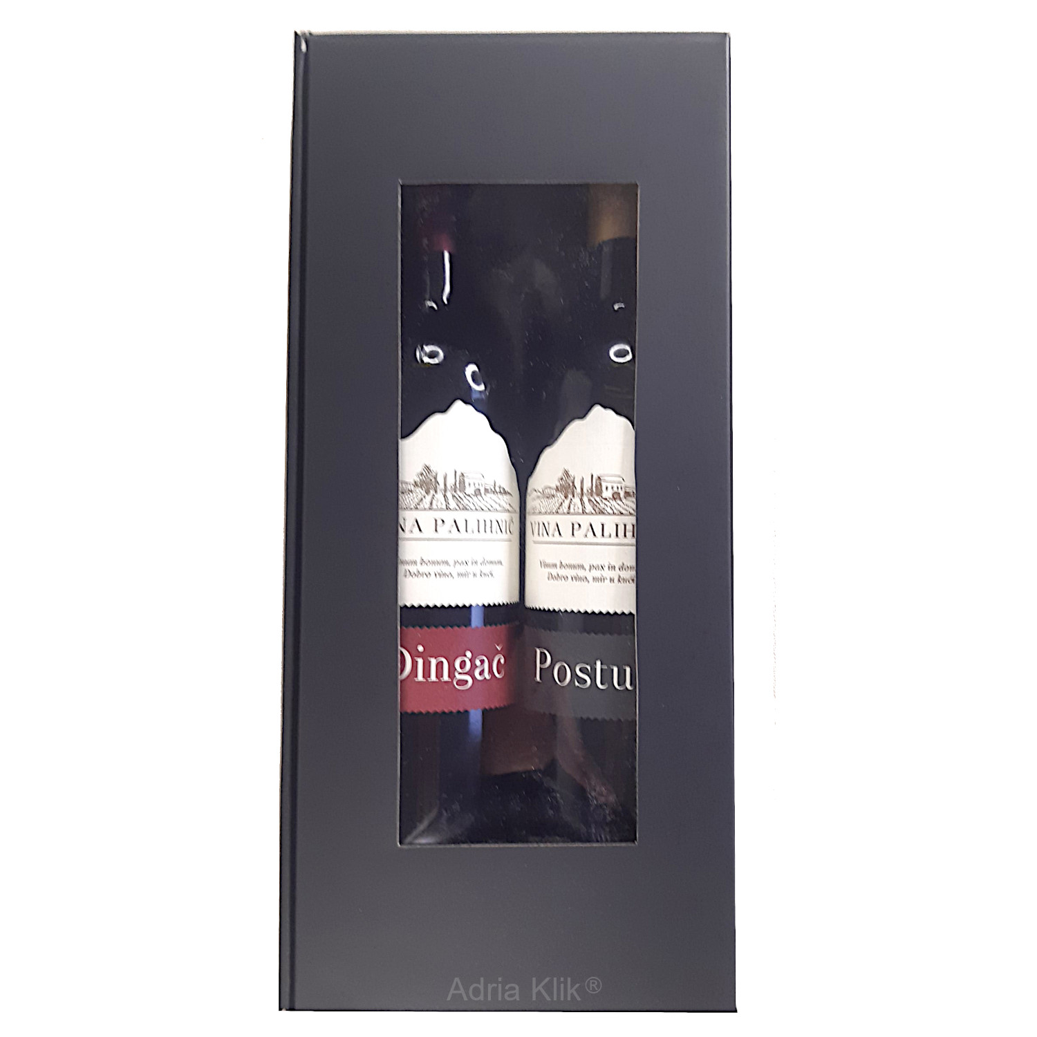 Vrhunski Unikatni Premium Autohtoni poklon paket Dva Susjeda Plavac mali ! #kupujmoHrvatsko Ukupni Šampion Sabatine 2022 - Dingač Palihnić 0,75l Dva Susjeda Plavac mali - Vrhunski Autohtoni poklon paket Ukupni Šampion Sabatine 2022 Vina Palihnić! Najpotentnija autohtona sorta Plavac mali iz najbolje pozicije Dingač i Postup Pelješac u buteljama 0,75l Crna nakošena Mat kutija s prozorom za 2 butelje vina i dekoracijom.