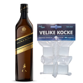 Johnnie Walker Double Black 0,7 l Whiskey + Premium Velike Ledene Kocke 4 kom naruči dostavu whiskeya Wolt Glovo Bolt DPP GLS