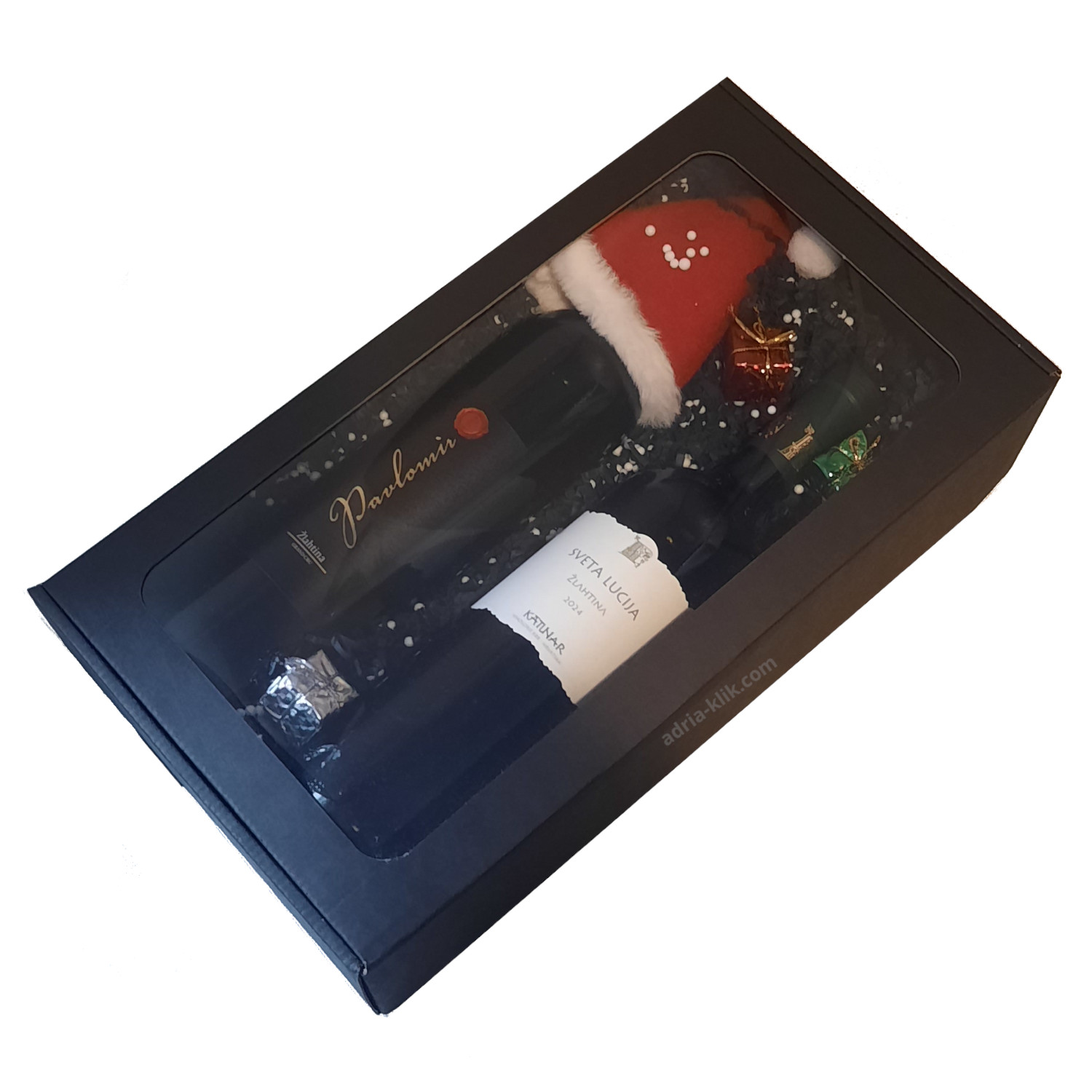 Žlahtina Grand Cru 0,75l Pavlomir i Žlahtina Sveta Lucija 0,75l Katunar Wine Estate Vrhunski unikatni poklon paket Božićno izdanje - Limited Edition